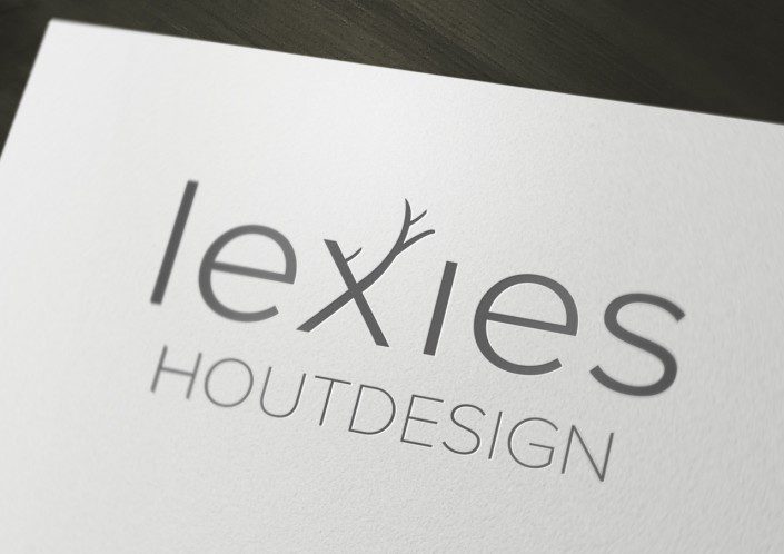Lexies houtdesign logo ontwerp
